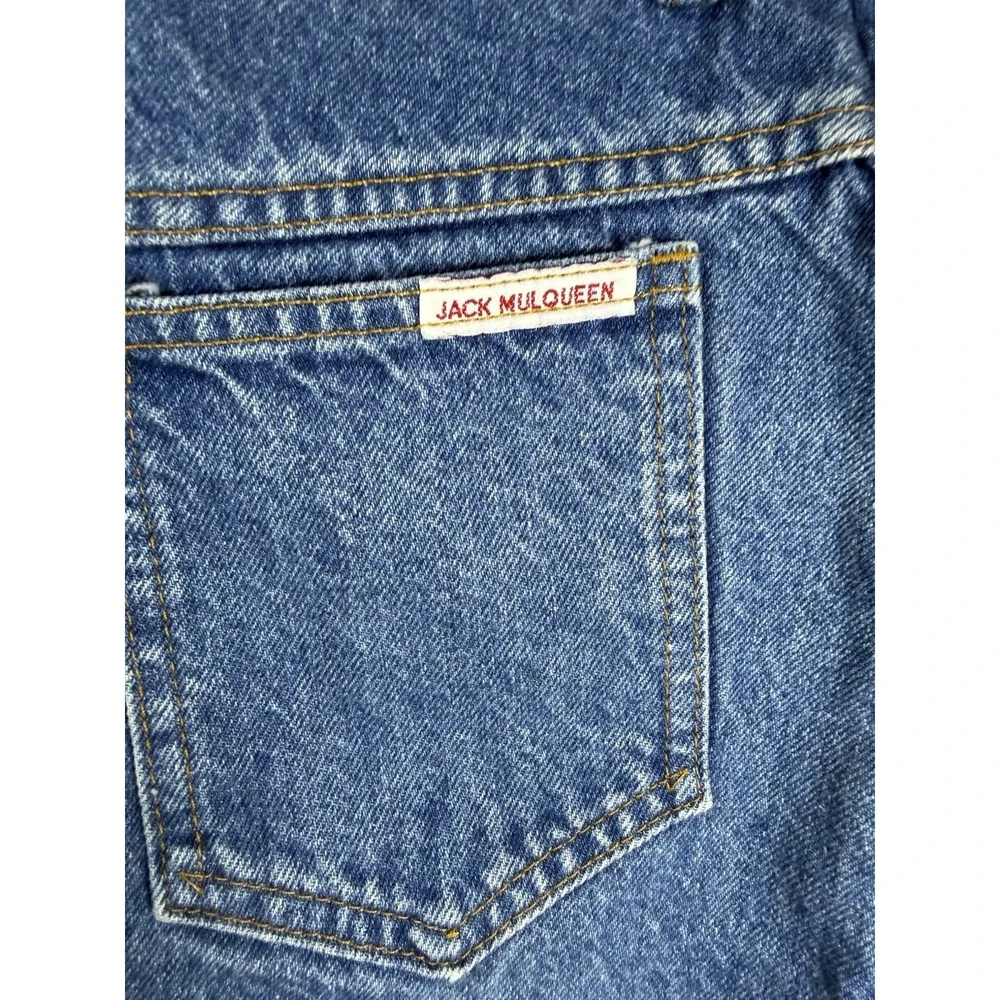 Jack Mulqueen Jrs Sz 9 Vintage 80's Denim Knee Length Skirt